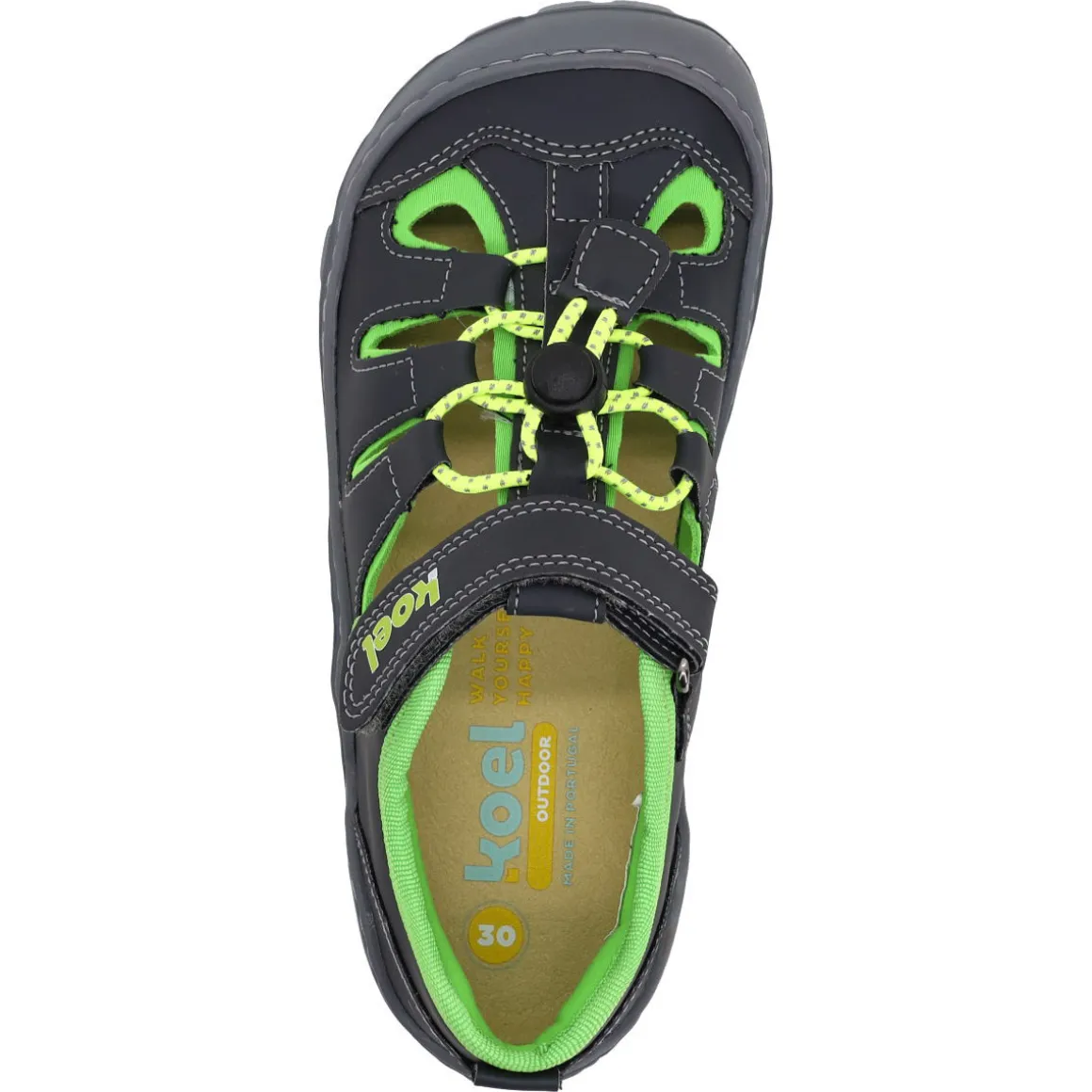 Koel Santi |kid ~ Madison Vegane Sandale ~ Dark Grey