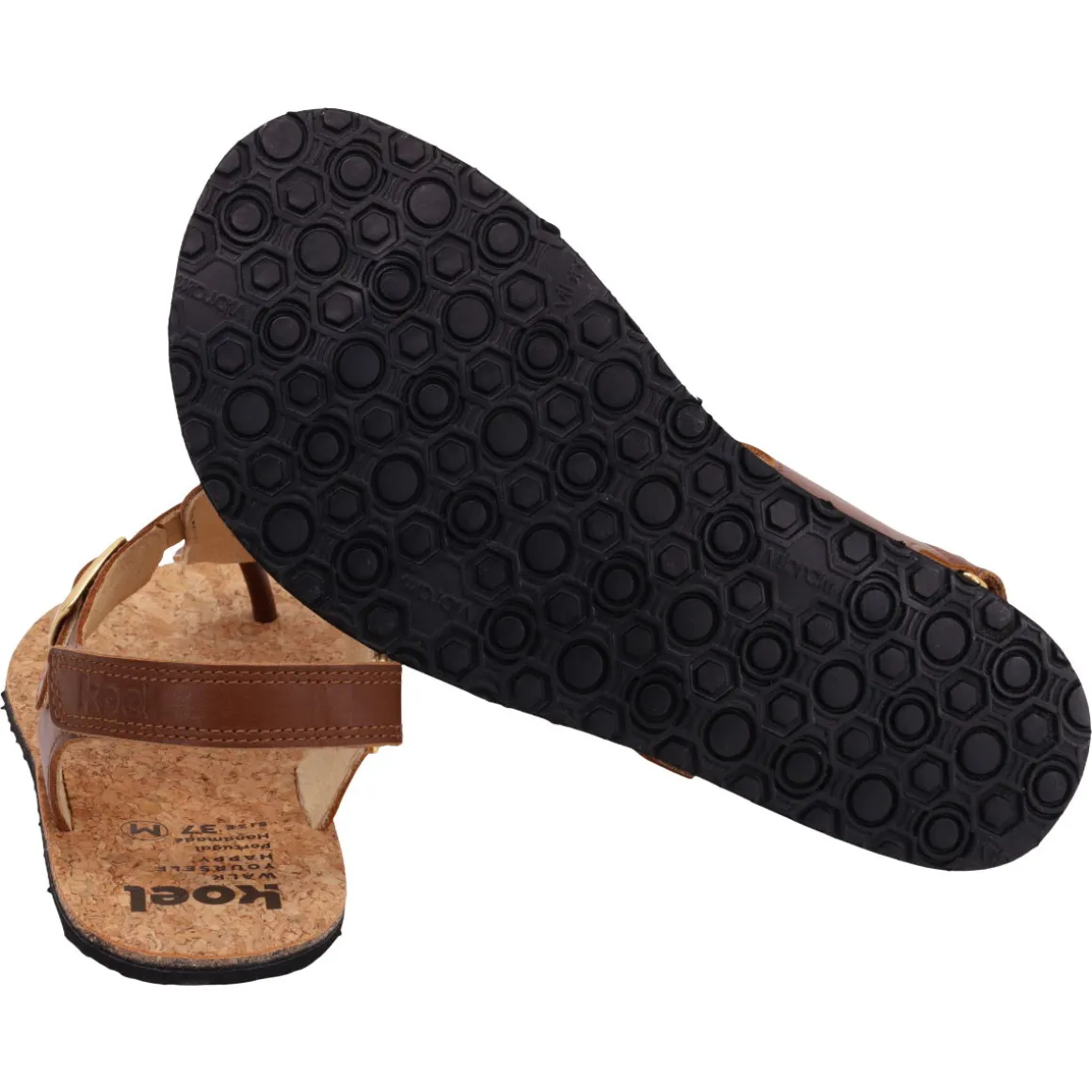 Koel Vibram ~ Ariana Sandale ~ Cognac