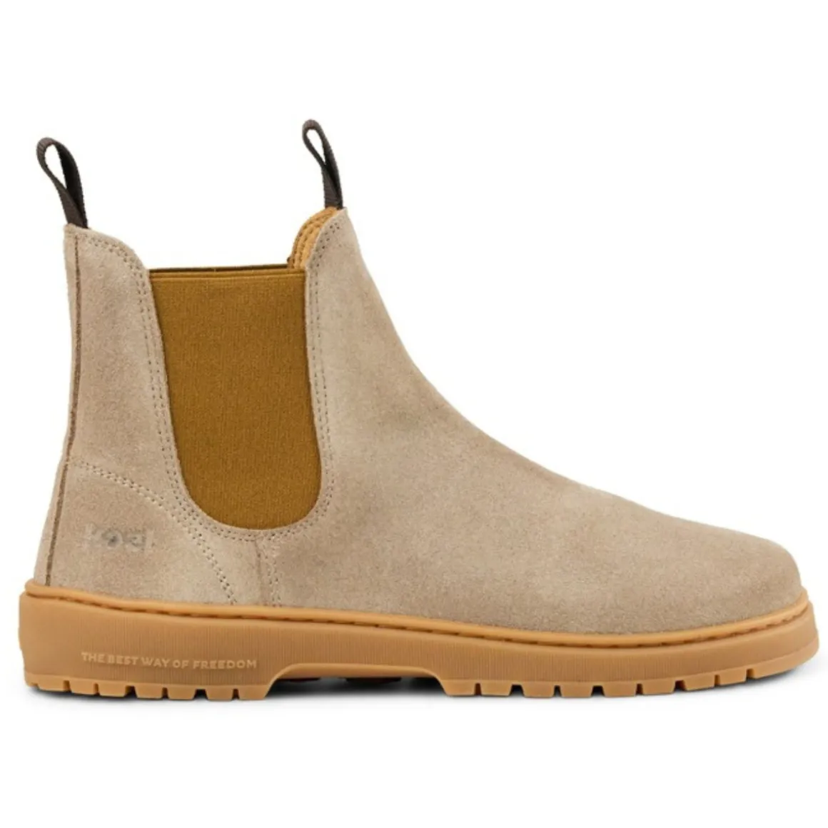 Koel Worker |mid ~ Gavien Chelsea Boot Leder ~ Taupe