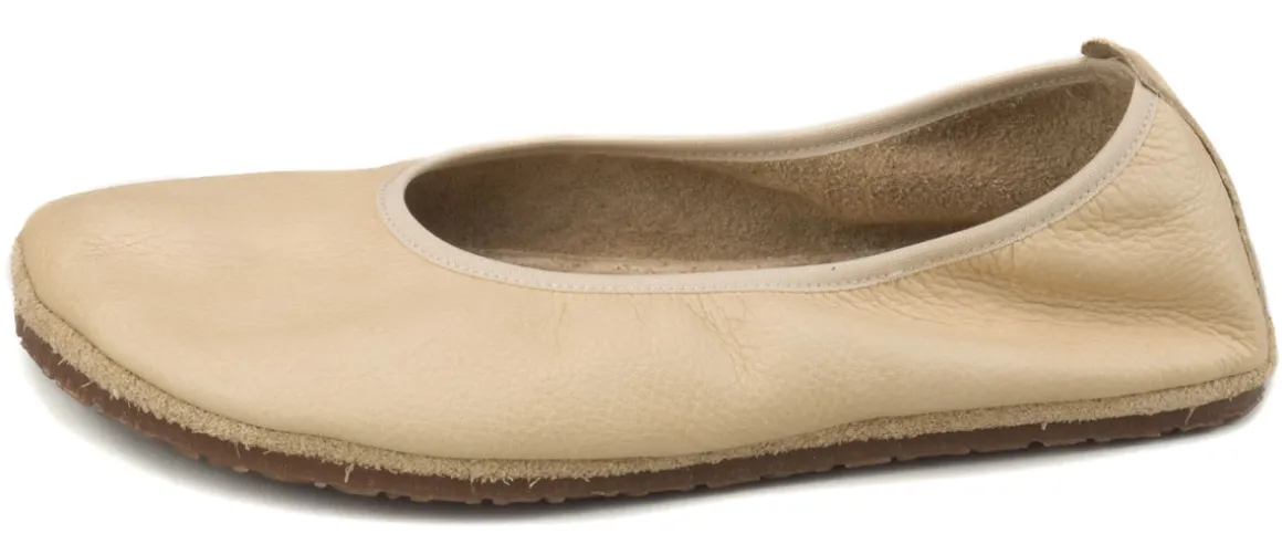 Martin Natur ~ Bio Leder Ballerina Ambar ~ Beige