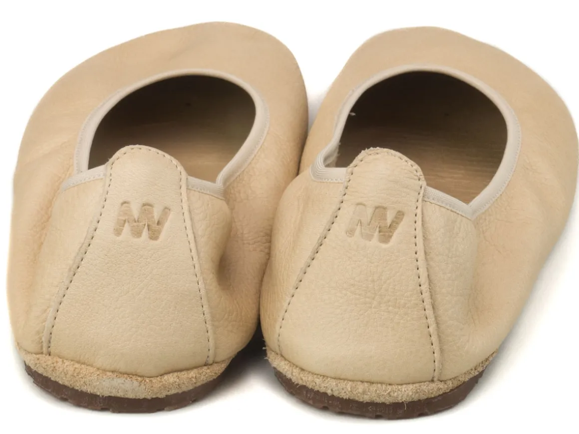Martin Natur ~ Bio Leder Ballerina Ambar ~ Beige