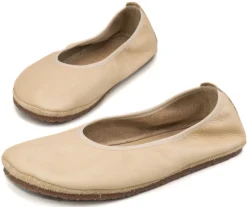 Martin Natur ~ Bio Leder Ballerina Ambar ~ Beige