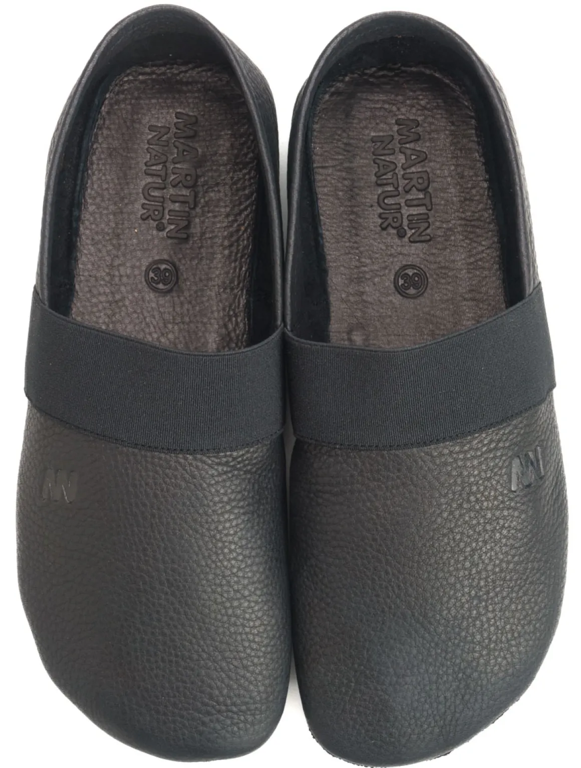 Martin Natur ~ Bio Leder Slipper Apache ~ Schwarz