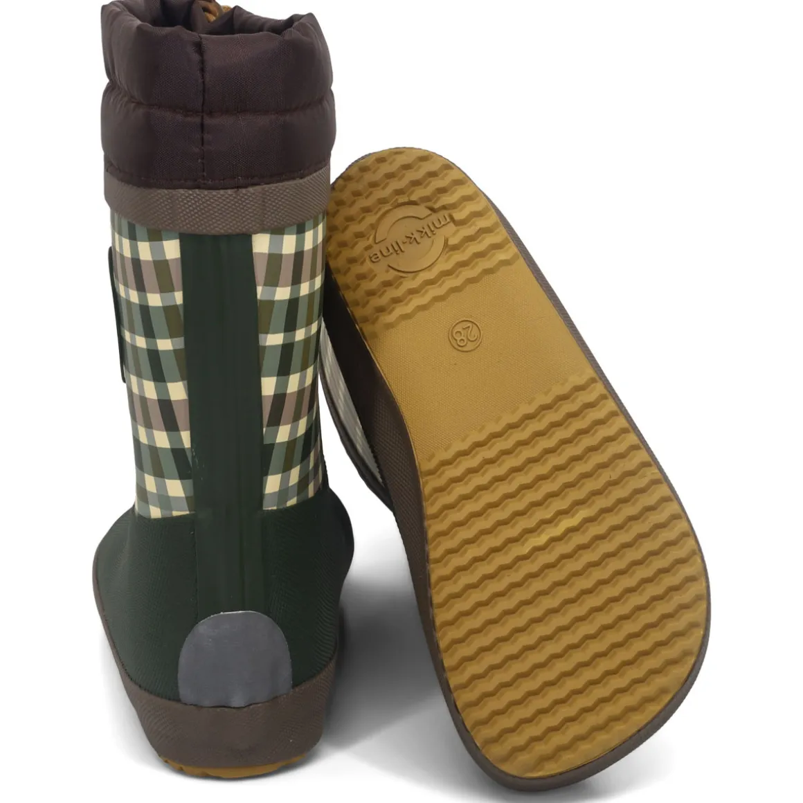 Mikk-Line ~ Gummistiefel Winter ~ Check Green
