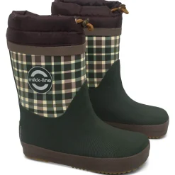 Mikk-Line ~ Gummistiefel Winter ~ Check Green