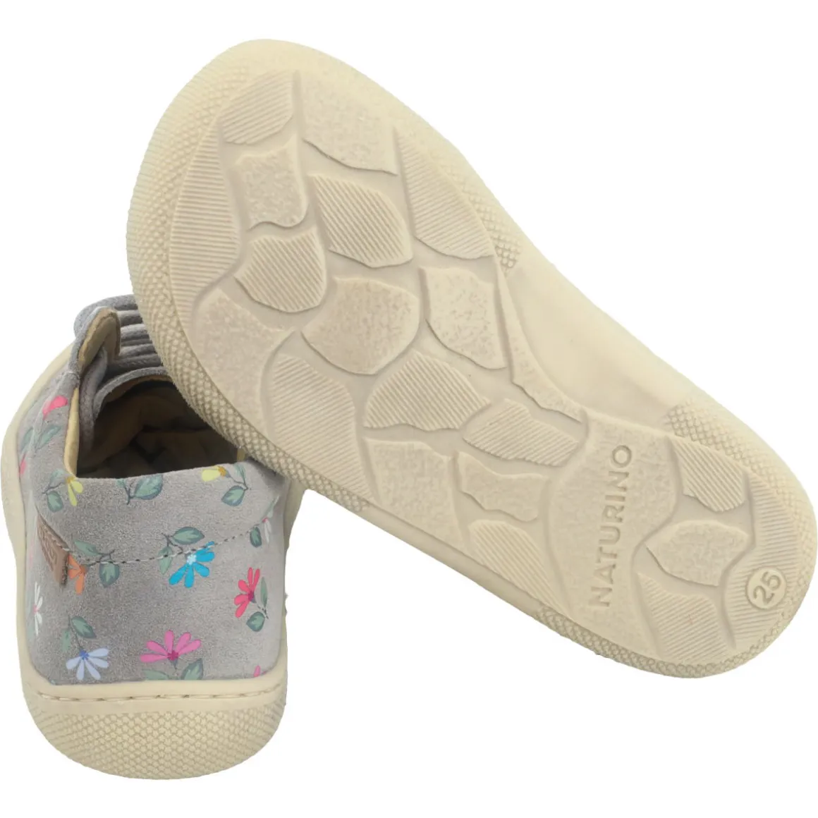 Naturino ~ Amur MidCut Schnürschuh ~ Blümchen Grau