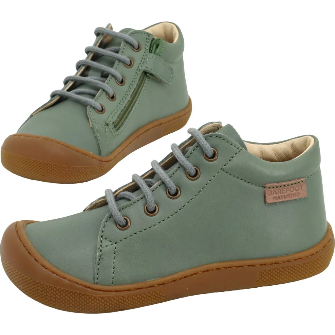 Naturino ~ Amur Zip MidCut Schnürschuh ~ Sage
