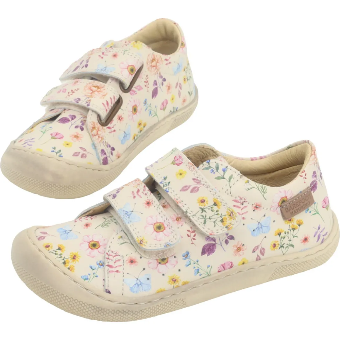 Naturino ~ Bira LowCut Klettschuh ~ Blümchen Creme