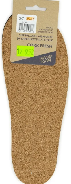 OmaKing ~ Barfuß Einlegesohlen ~ Cork Fresh
