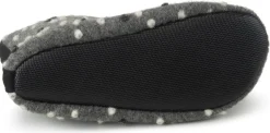 OmaKing ~ Hausschuh Wolle ~ Grey with Dots