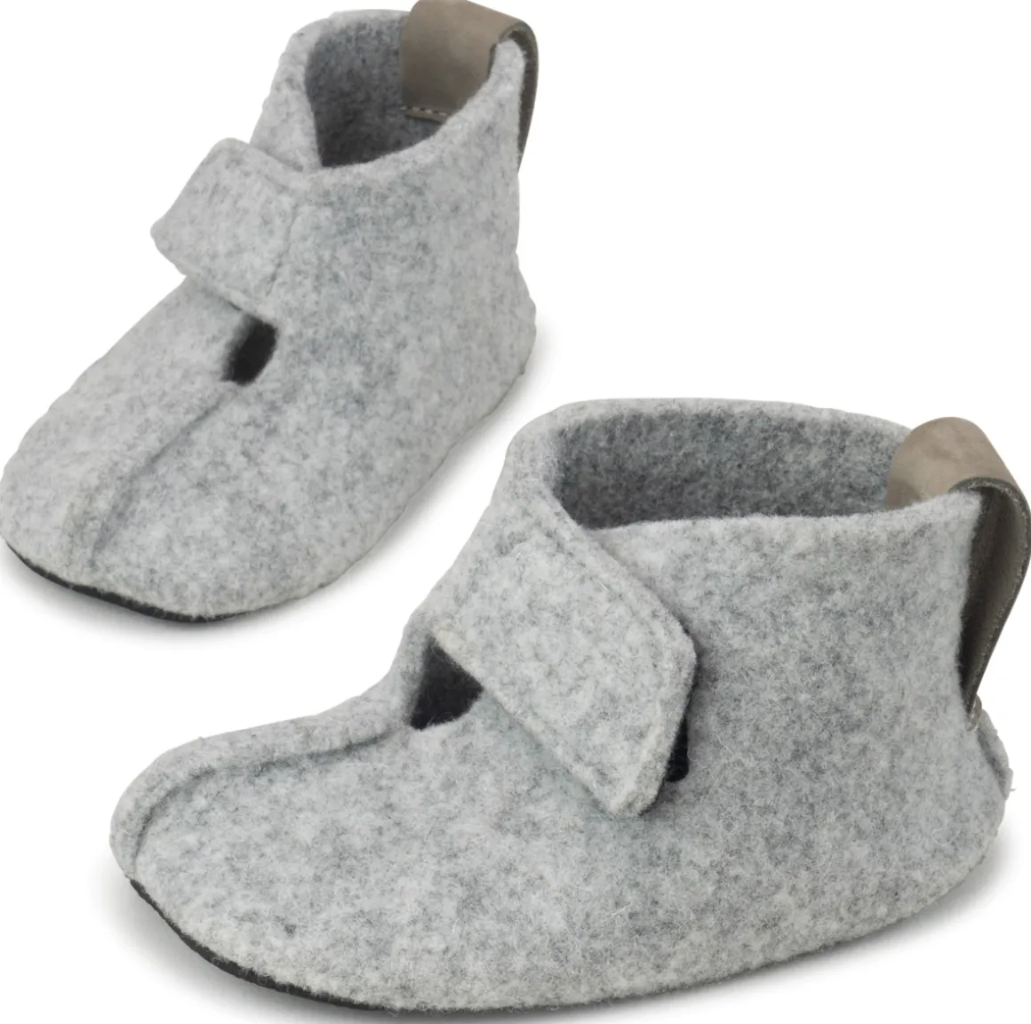 OmaKing ~ Kinder Hausschuh Wollfilz ~ Grey
