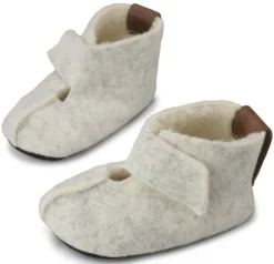 OmaKing ~ Kinder Hausschuh Wollfilz ~ White