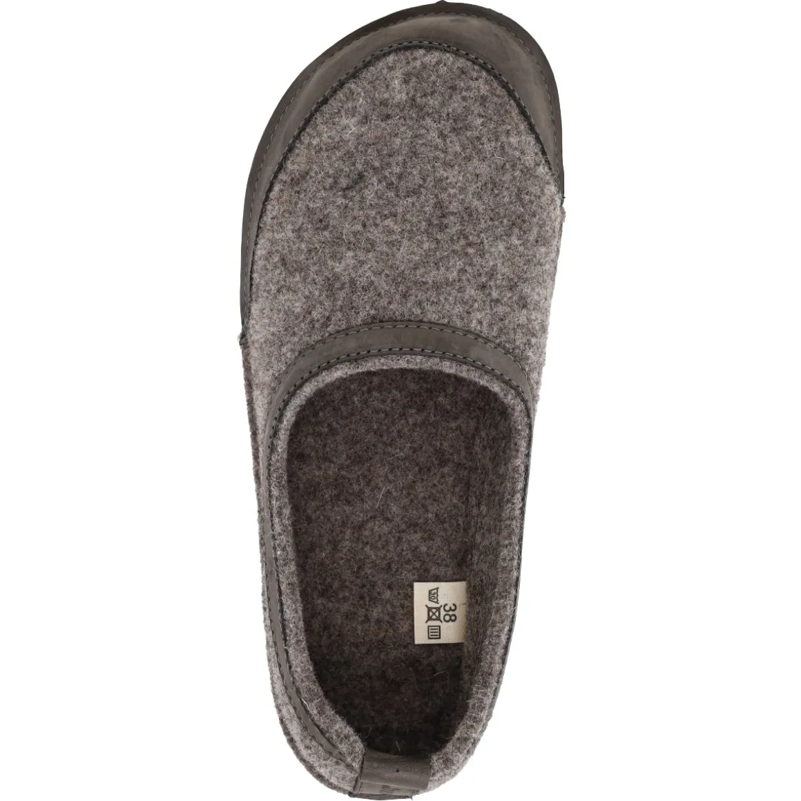 OmaKing ~ Tuuka Hausschuh Wollfilz ~ Grey-Brown
