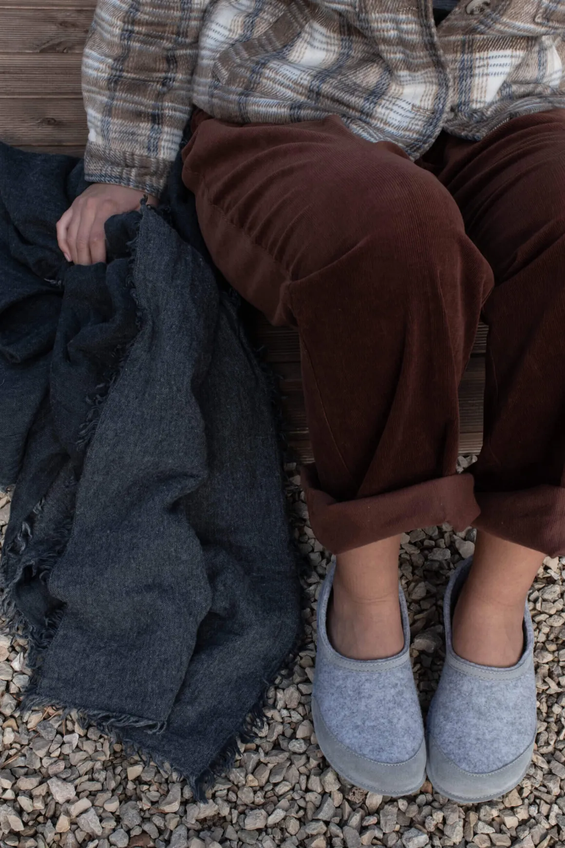 OmaKing ~ Wollfleece Slipper ~ Grey