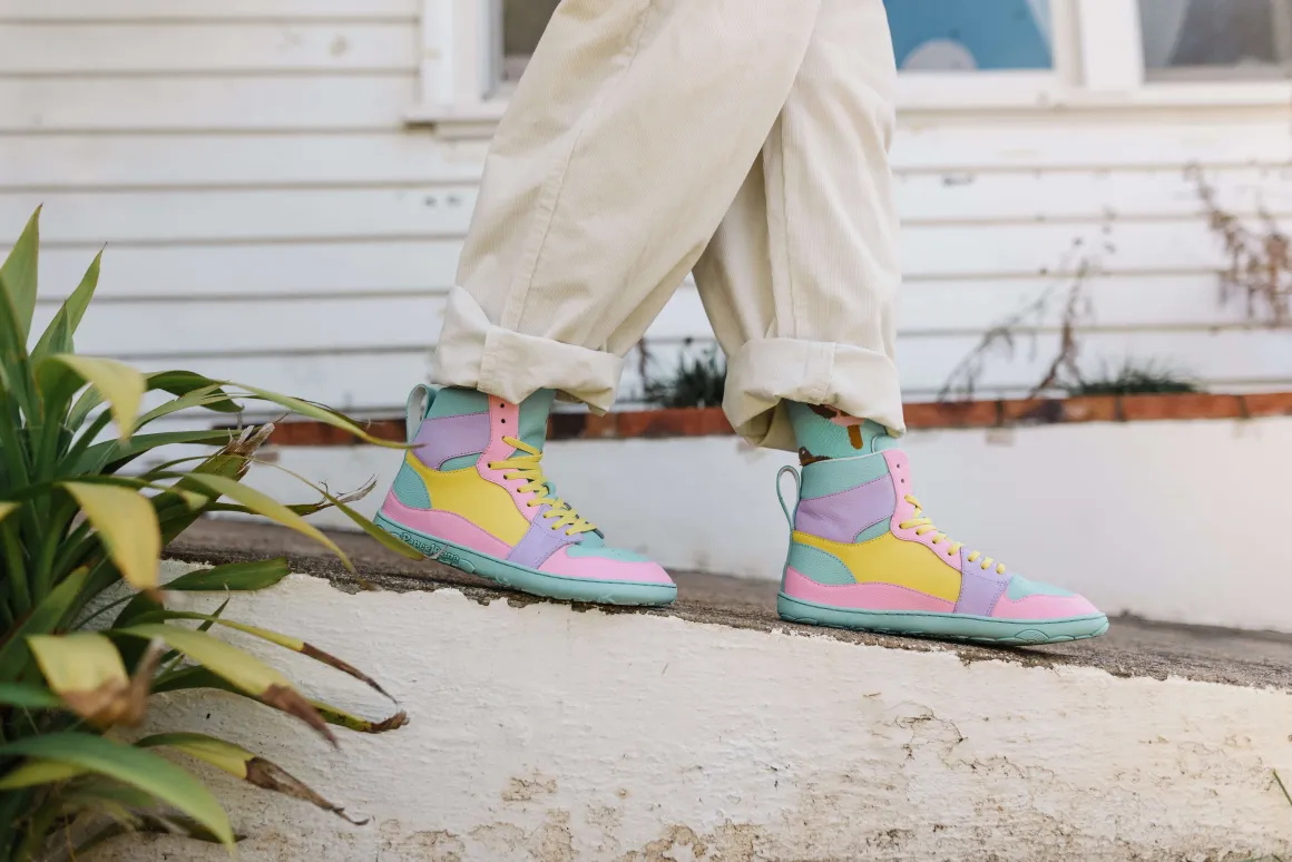 PaperKrane ~ HighCut Sneaker Leder ~ Candy