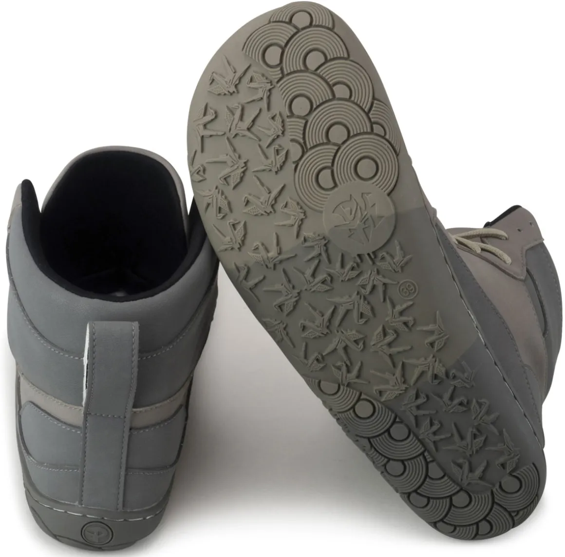 PaperKrane ~ HighCut Sneaker vegan ~ OMGrey