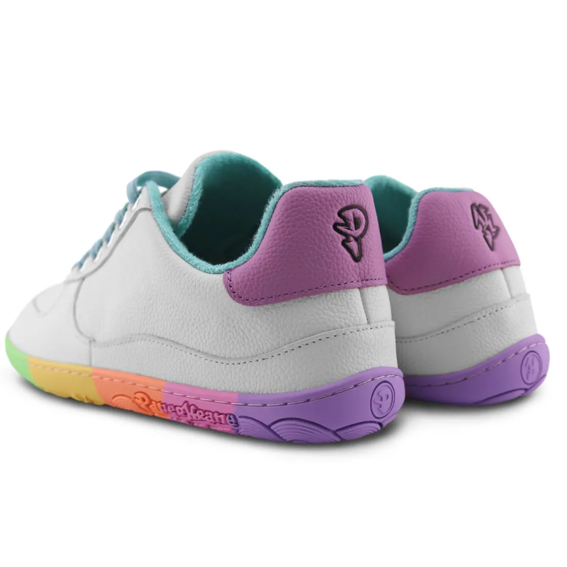PaperKrane ~ LowCut Sneaker Leder ~ Neon Rainbow