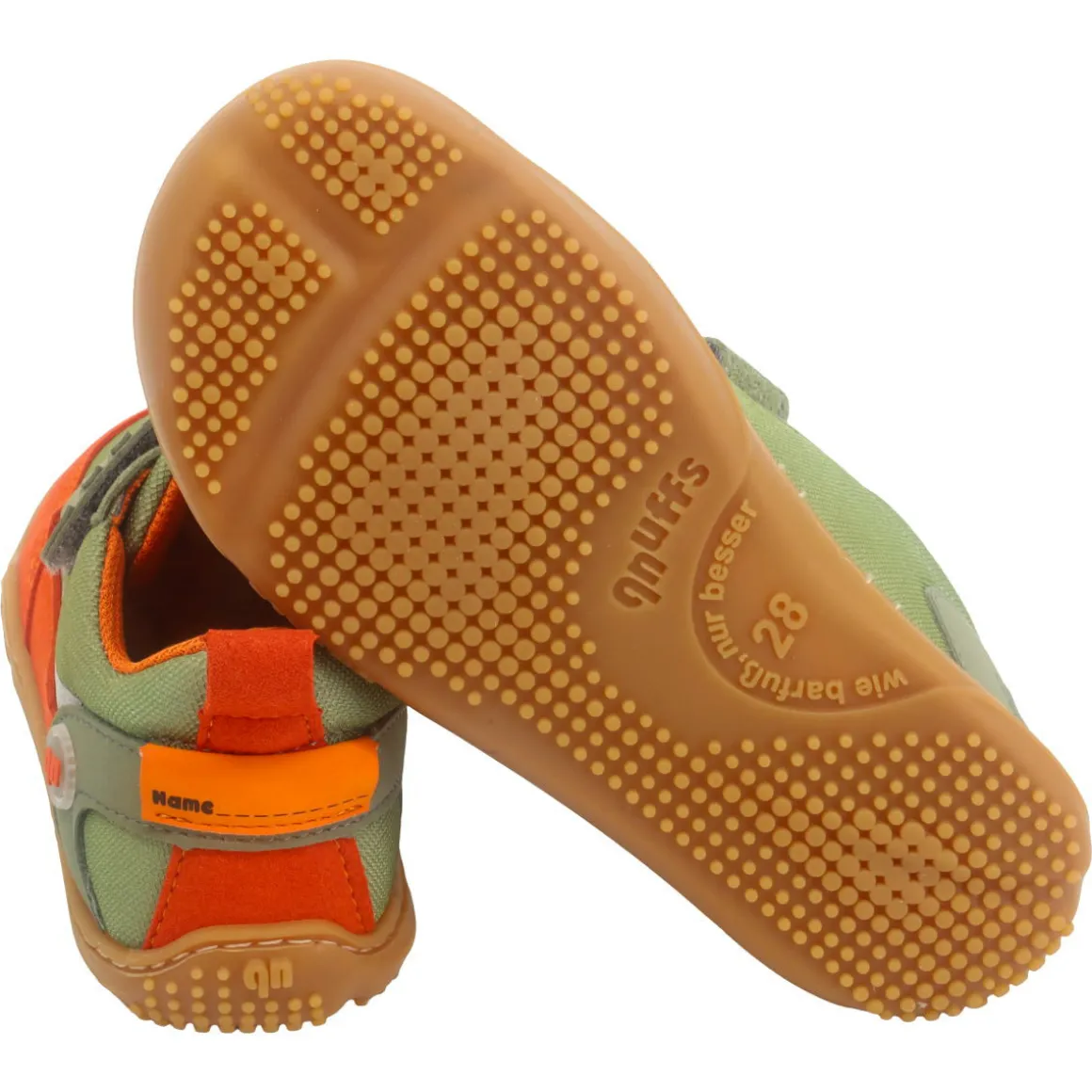 qnuffs ~ Erle LowCut Sneaker Klett Vegan ~ Orange