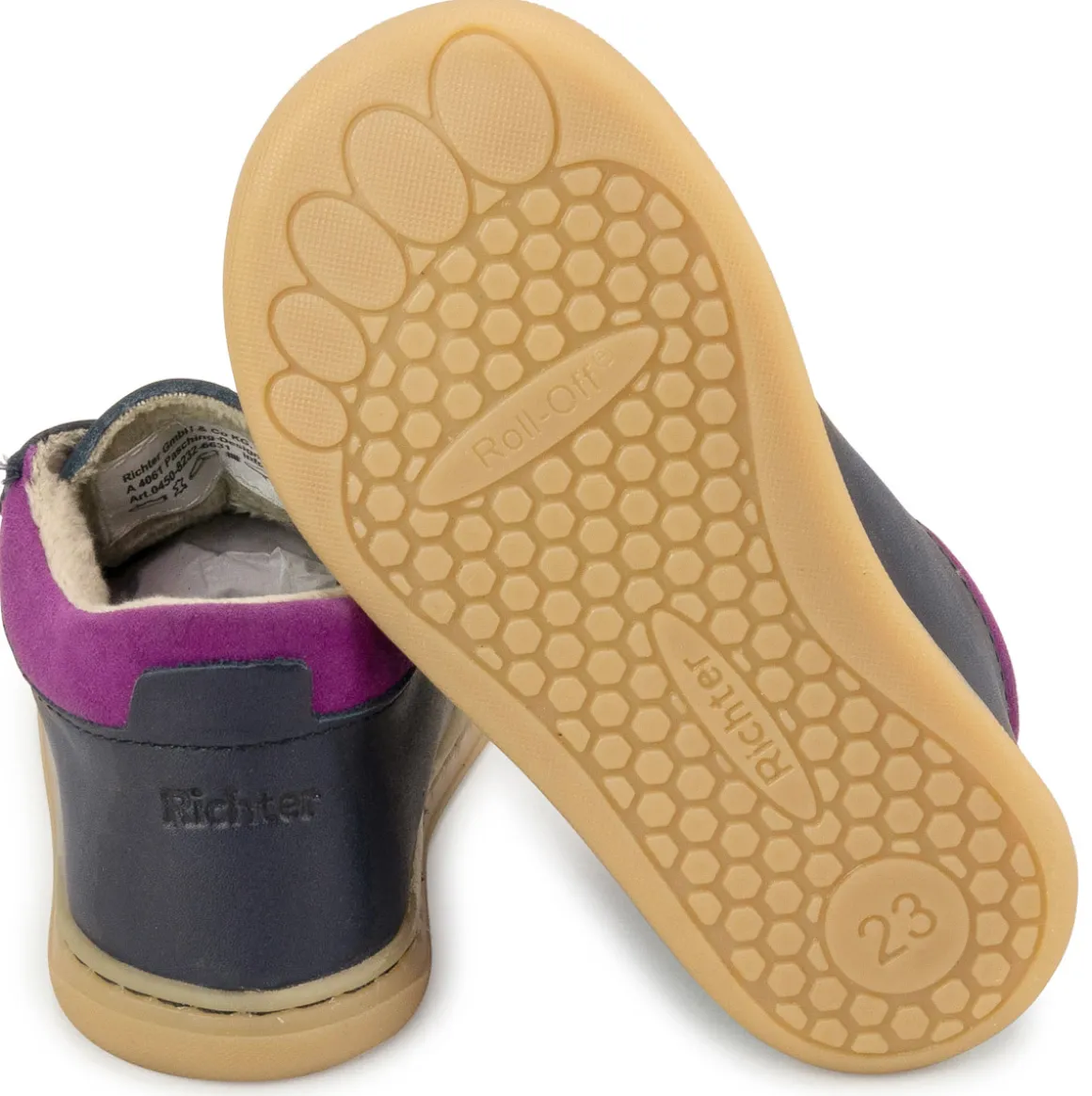 Richter ~ MidCut Schnürschuh Warm ~ Marine/Magenta