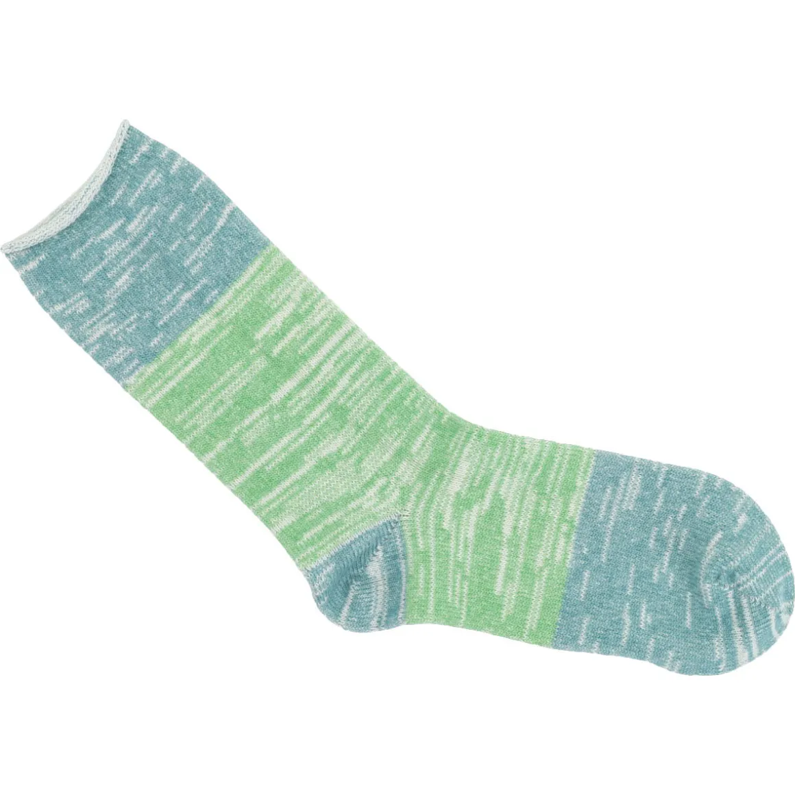 Sokkinn ~ Bio Socke Wool Blockstripe Melange ~ Lake
