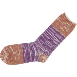Sokkinn ~ Bio Socke Wool Blockstripe Melange ~ Wood