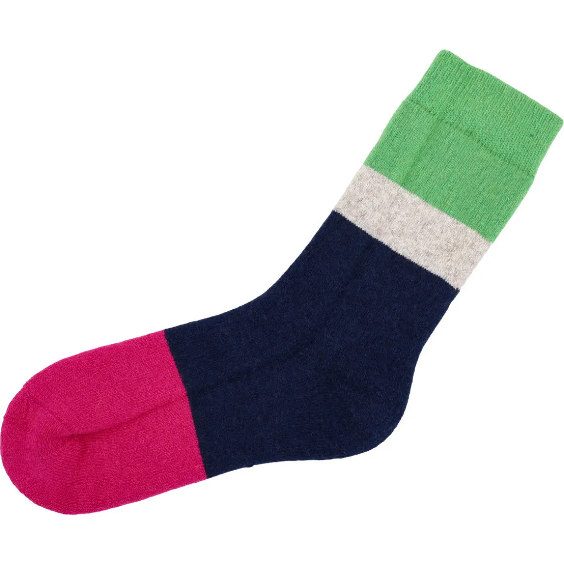 Sokkinn ~ Bio Socke Wool Plusch Stripes ~ Night