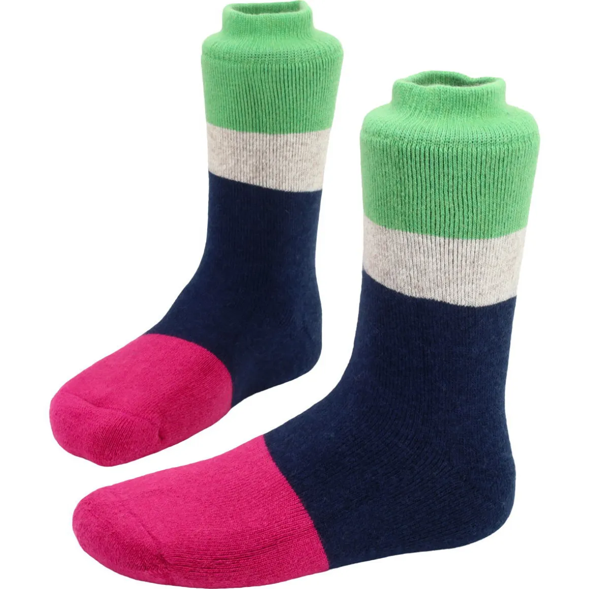 Sokkinn ~ Bio Socke Wool Plusch Stripes ~ Night