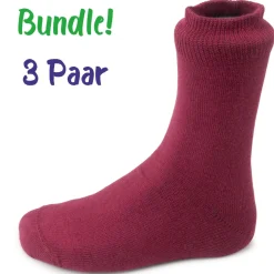 Steven kids ~ Merinowolle Socken 3er Set ~ Burgundy
