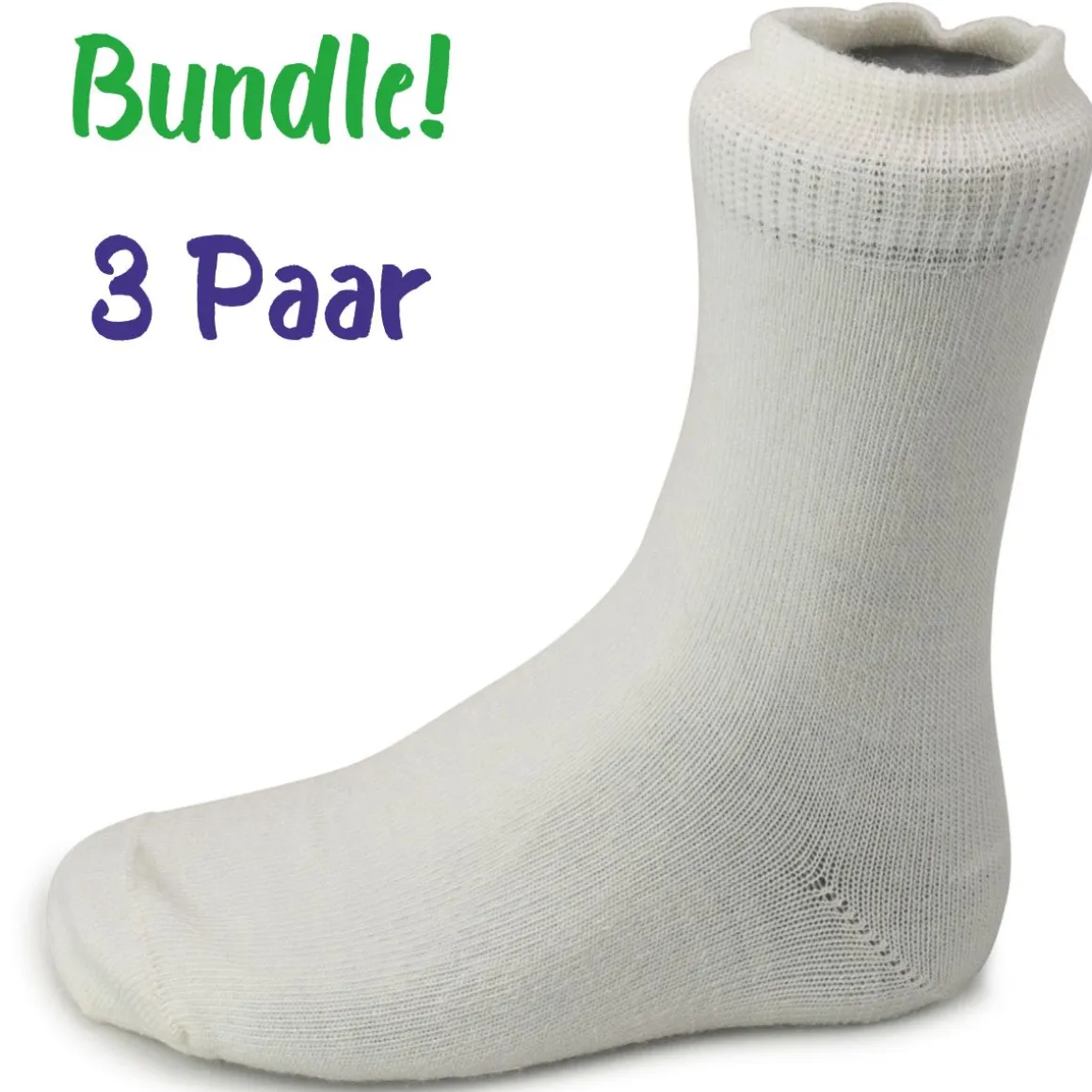 Steven kids ~ Merinowolle Socken 3er Set ~ Ecru
