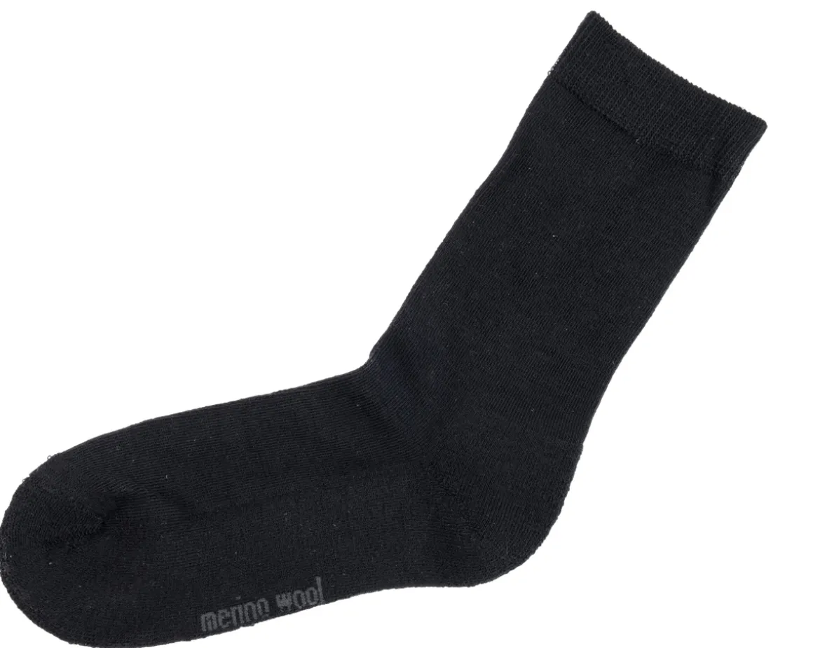 Steven ~ Merinowolle Socken Frottee 3er Set ~ Black