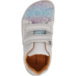 Stitch & Walk ~ Leder LowCut Klettschuh ~ Silver Mandala