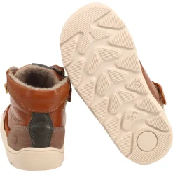 Telyoh bare ~ Leder Schnürboot Wollfleece + Tex ~ Hazelnut