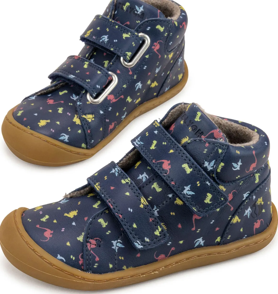 Telyoh bare ~ MidCut Leder Klett + Wollfleece ~ Dinos