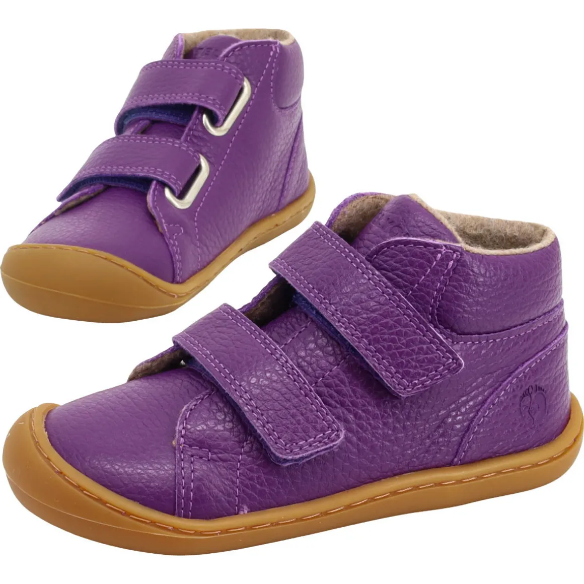 Telyoh bare ~ MidCut Leder Klett + Wollfleece ~ Lila