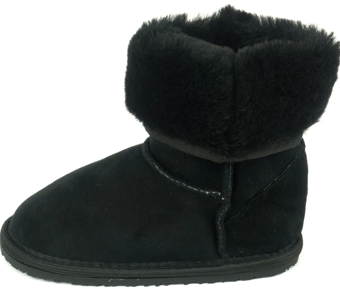 ZeaZoo |k ~ Winter-Boot Dingo mit Fell ~ Schwarz
