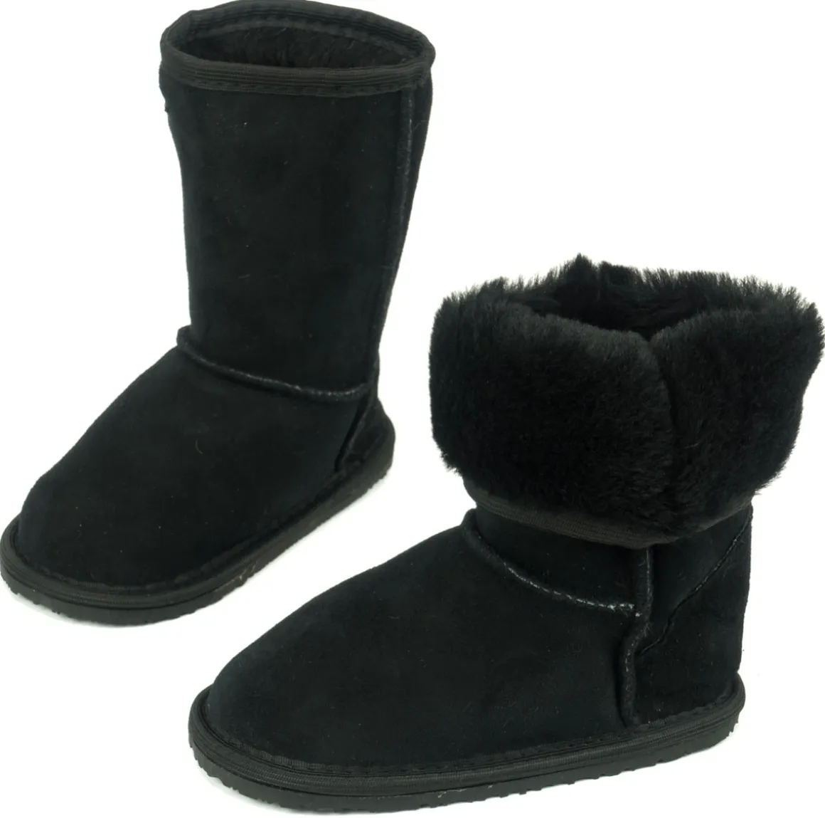 ZeaZoo |k ~ Winter-Boot Dingo mit Fell ~ Schwarz