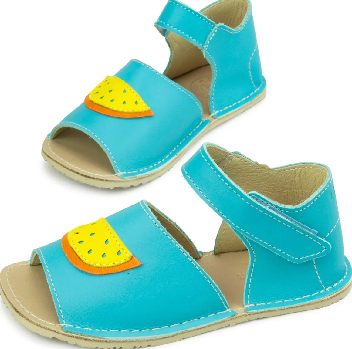 ZeaZoo ~ Sandale Coral ~ Hellblau Zitrone