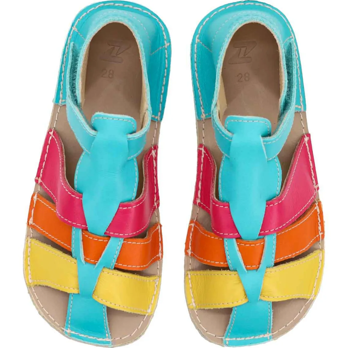 ZeaZoo ~ Sandale Marlin ~ Meerblau Regenbogen